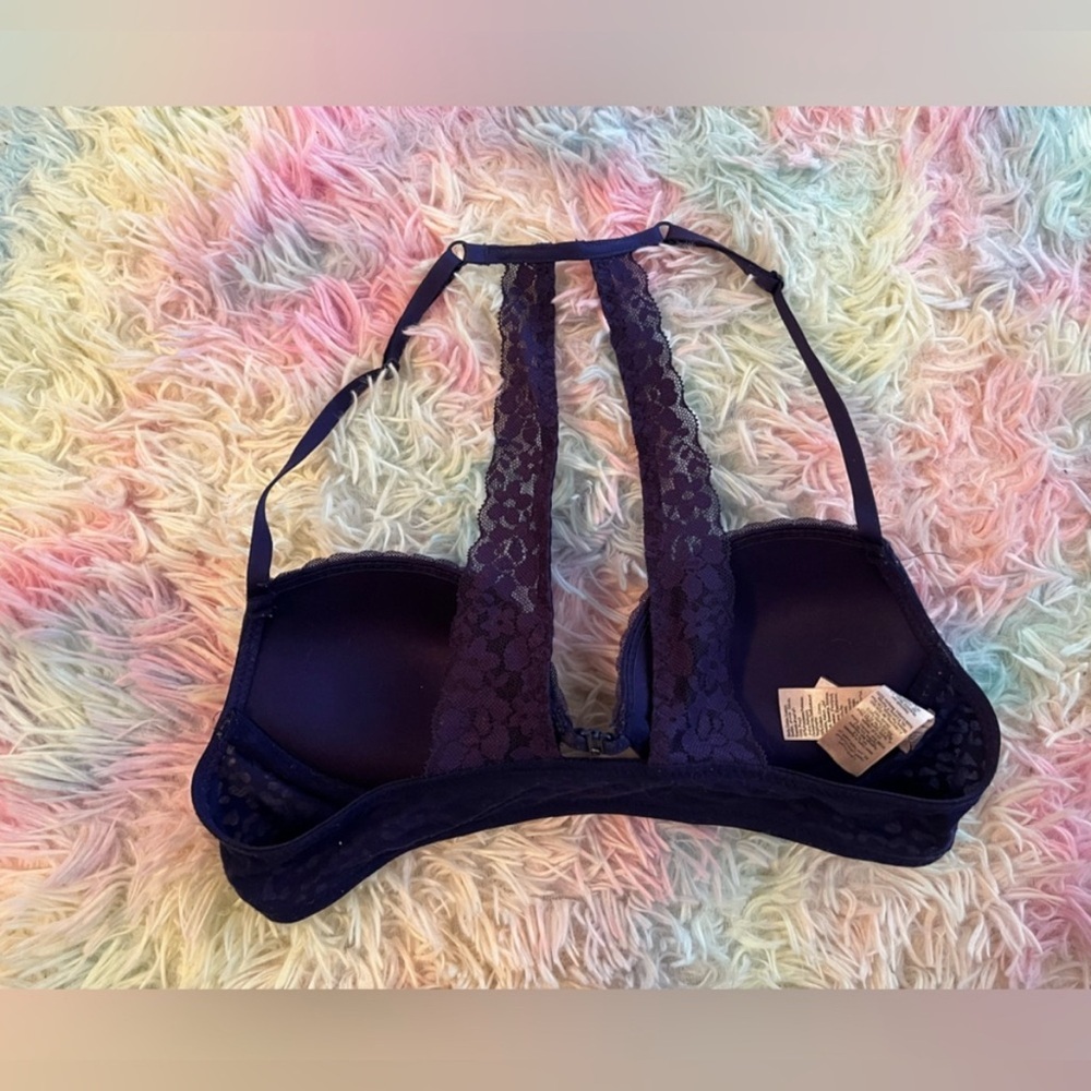NWOT La Senza front clasp Blue Push-Up Bra- 34A - Picture 4 of 7